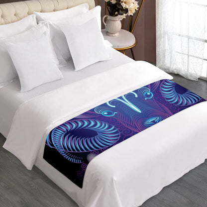 Dark Aries Zodiac Sign Print Bed Runner