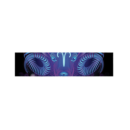 Dark Aries Zodiac Sign Print Bed Runner