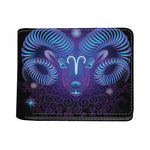 Dark Aries Zodiac Sign Print Bifold Wallet