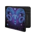 Dark Aries Zodiac Sign Print Bifold Wallet