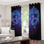 Dark Aries Zodiac Sign Print Blackout Grommet Curtains