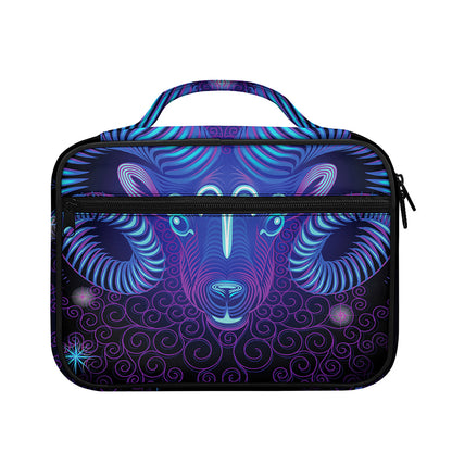 Dark Aries Zodiac Sign Print Briefcase Bible Bag