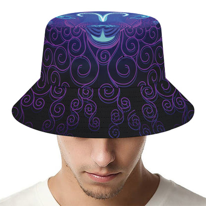 Dark Aries Zodiac Sign Print Bucket Hat