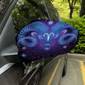 Dark Aries Zodiac Sign Print Car Side Mirror Covers