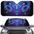 Dark Aries Zodiac Sign Print Car Windshield Sun Shade