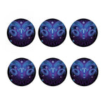 Dark Aries Zodiac Sign Print Coaster Set