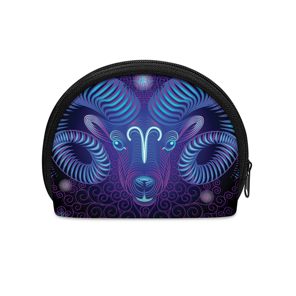 Dark Aries Zodiac Sign Print Coin Purse