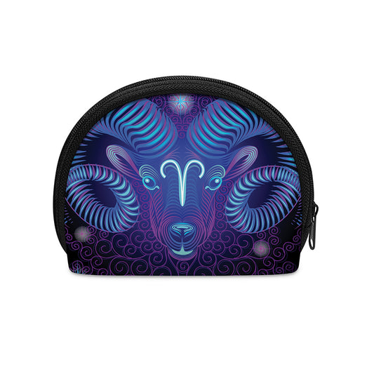 Dark Aries Zodiac Sign Print Coin Purse