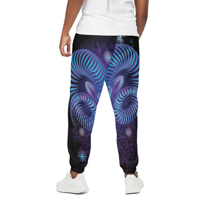 Dark Aries Zodiac Sign Print Cotton Pants