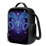 Dark Aries Zodiac Sign Print Crossbody Lunch Bag