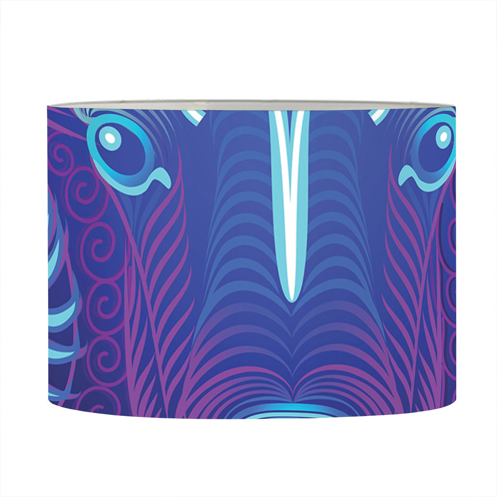 Dark Aries Zodiac Sign Print Drum Lamp Shade