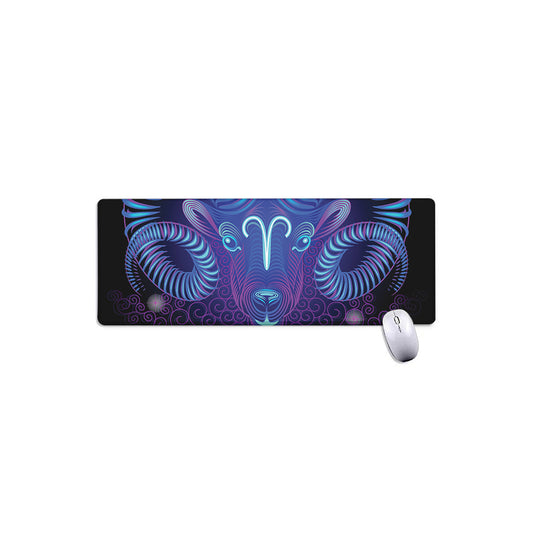 Dark Aries Zodiac Sign Print Extended Mouse Pad