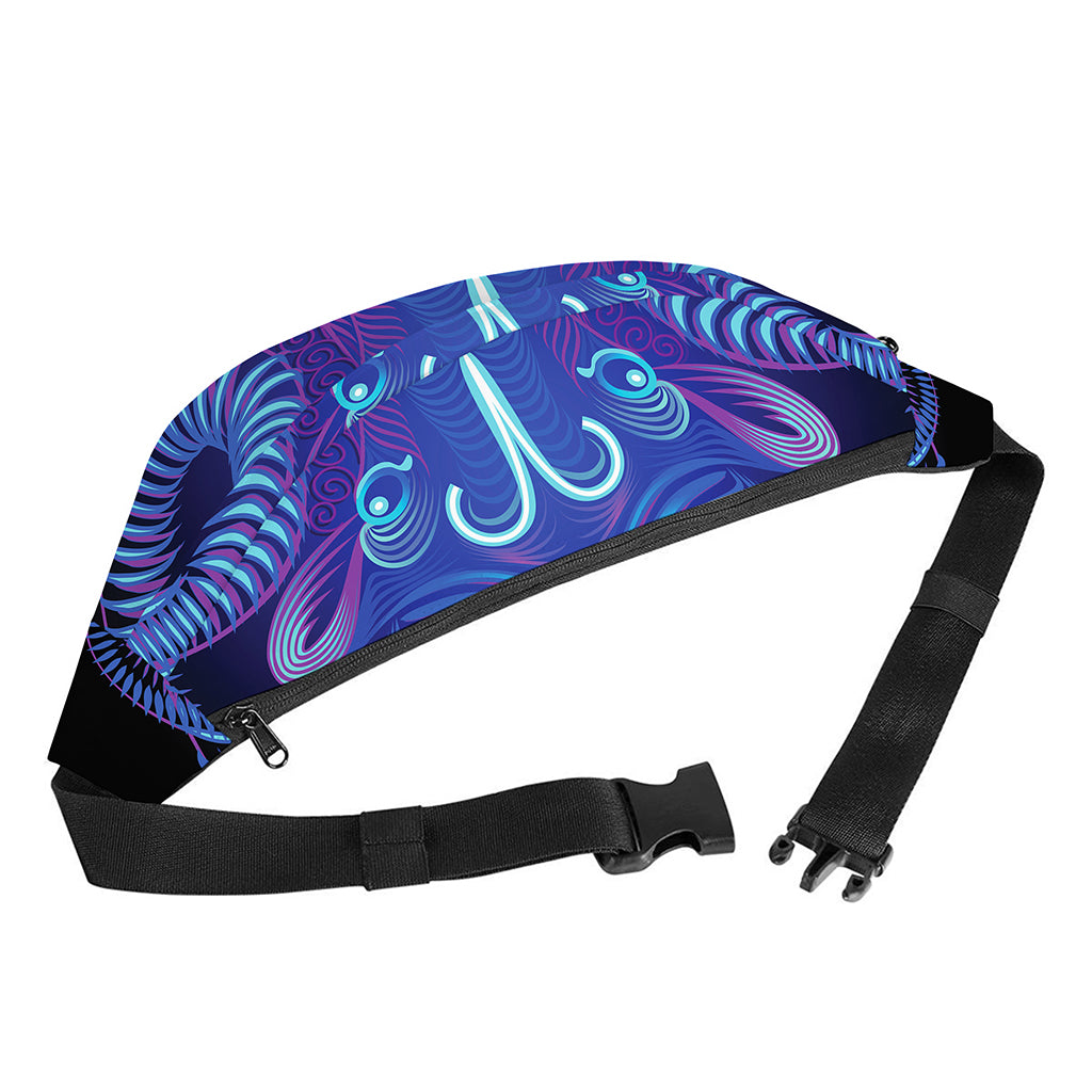 Dark Aries Zodiac Sign Print Fanny Pack