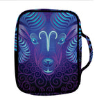 Dark Aries Zodiac Sign Print Front Pocket Bible Bag