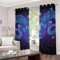 Dark Aries Zodiac Sign Print Grommet Curtains