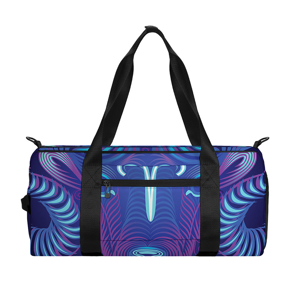 Dark Aries Zodiac Sign Print Gym Bag