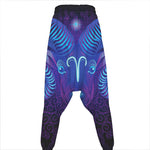 Dark Aries Zodiac Sign Print Hammer Pants