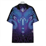 Dark Aries Zodiac Sign Print Hawaiian Shirt