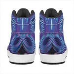 Dark Aries Zodiac Sign Print High Top Leather Sneakers