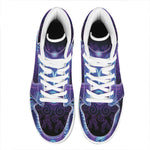 Dark Aries Zodiac Sign Print High Top Leather Sneakers