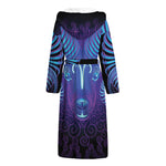 Dark Aries Zodiac Sign Print Hooded Bathrobe