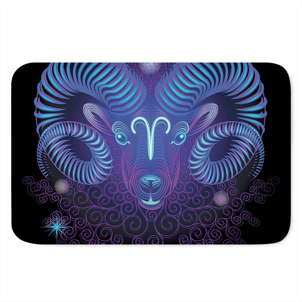 Dark Aries Zodiac Sign Print Indoor Door Mat