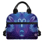 Dark Aries Zodiac Sign Print Insulated Lunch Bag