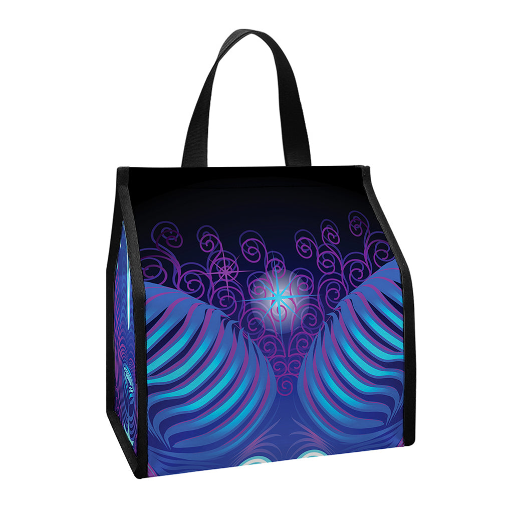 Dark Aries Zodiac Sign Print Insulated Lunch Tote