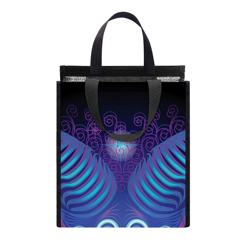 Dark Aries Zodiac Sign Print Insulated Lunch Tote