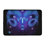 Dark Aries Zodiac Sign Print Kitchen Mat