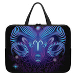 Dark Aries Zodiac Sign Print Laptop Sleeve With Handle