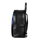 Dark Aries Zodiac Sign Print Leather Backpack