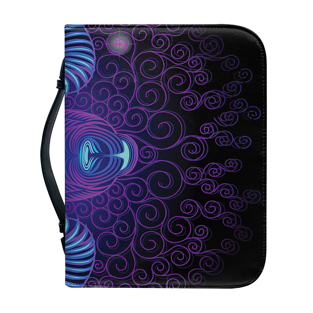 Dark Aries Zodiac Sign Print Leather Bible Cover