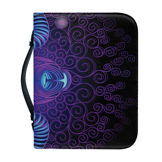 Dark Aries Zodiac Sign Print Leather Bible Cover