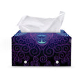 Dark Aries Zodiac Sign Print Leather Tissue Box Cover