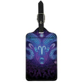 Dark Aries Zodiac Sign Print Luggage Tag