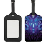 Dark Aries Zodiac Sign Print Luggage Tag
