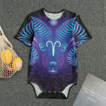 Dark Aries Zodiac Sign Print Men's Bodysuit