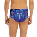 Dark Aries Zodiac Sign Print Men's Briefs
