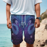 Dark Aries Zodiac Sign Print Men's Cargo Shorts