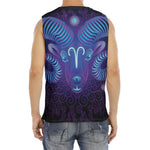 Dark Aries Zodiac Sign Print Men's Fitness Tank Top
