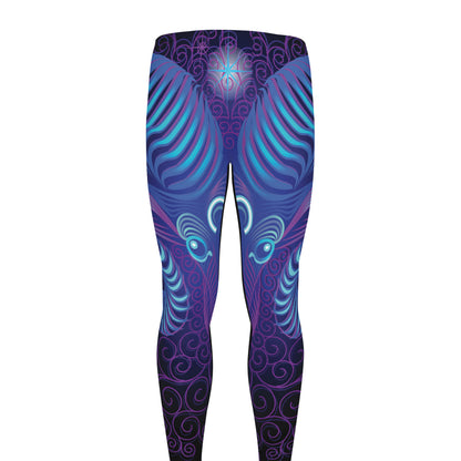 Dark Aries Zodiac Sign Print Men's leggings