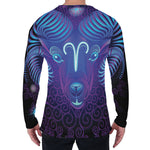 Dark Aries Zodiac Sign Print Men's Long Sleeve T-Shirt