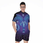 Dark Aries Zodiac Sign Print Men's Rompers
