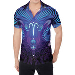 Dark Aries Zodiac Sign Print Men's Shirt