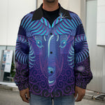 Dark Aries Zodiac Sign Print Men's Shirt Jacket