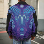 Dark Aries Zodiac Sign Print Men's Shirt Jacket