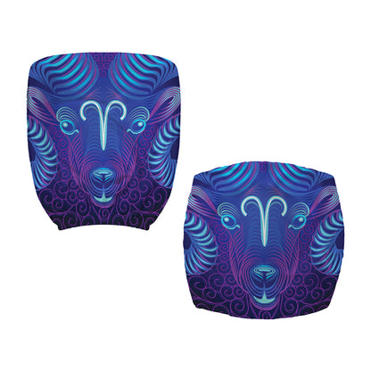 Dark Aries Zodiac Sign Print Office Chair Cover