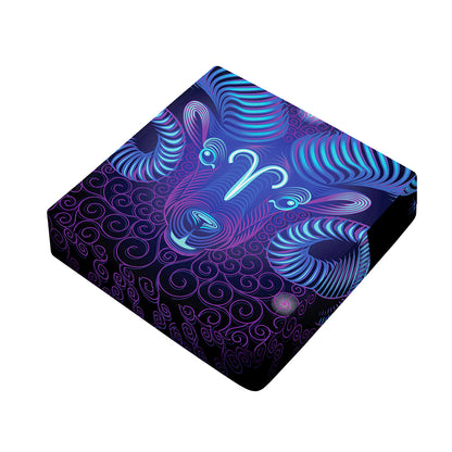 Dark Aries Zodiac Sign Print Outdoor Seat Cushion Cover