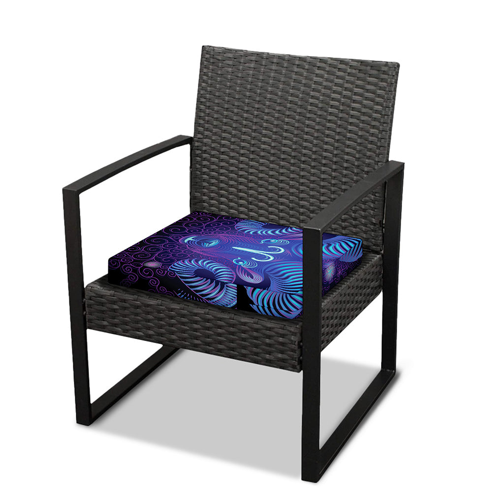 Dark Aries Zodiac Sign Print Outdoor Seat Cushion Cover